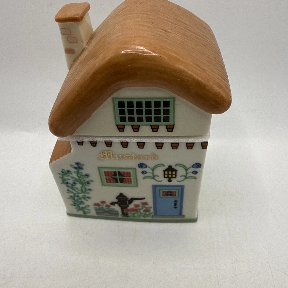 Lenox CANTERBURY CROSSING Spice Village Jar MUSTARD Never Used
